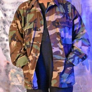Camo print authentic army jacket
